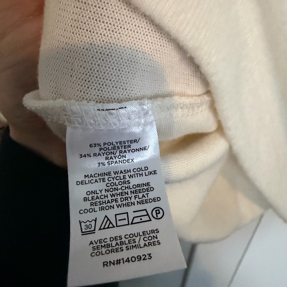 LOFT Ivory Ribbed Knit Top - Picture 5 of 5